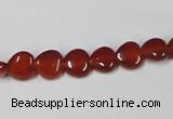 CAA162 15.5 inches 8*8mm heart red agate gemstone beads