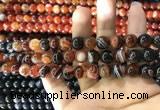 CAA1621 15.5 inches 6mm round banded agate beads wholesale