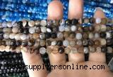 CAA1635 15.5 inches 6mm faceted round banded agate beads