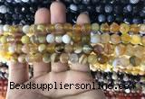 CAA1645 15.5 inches 6mm faceted round banded agate beads