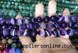 CAA1653 15.5 inches 12mm faceted round banded agate beads