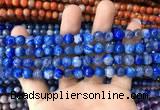 CAA1718 15 inches 8mm faceted round fire crackle agate beads