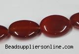 CAA172 15.5 inches 15*20mm oval red agate gemstone beads