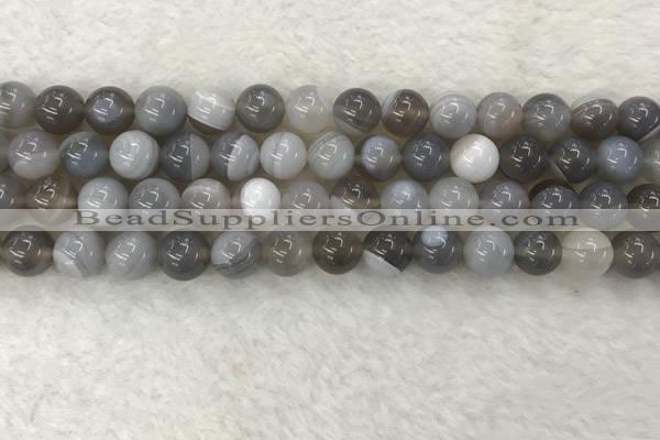 CAA1803 15.5 inches 10mm round banded agate gemstone beads