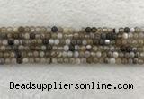 CAA1810 15.5 inches 4mm round banded agate gemstone beads