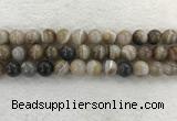 CAA1815 15.5 inches 14mm round banded agate gemstone beads