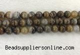 CAA1825 15.5 inches 14mm round banded agate gemstone beads