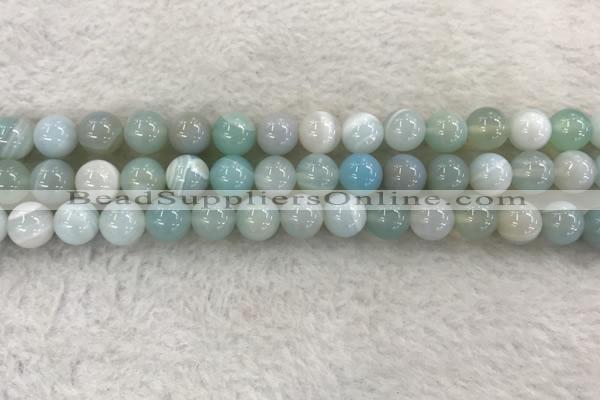 CAA1843 15.5 inches 10mm round banded agate gemstone beads