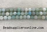 CAA1844 15.5 inches 12mm round banded agate gemstone beads