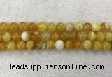 CAA1854 15.5 inches 12mm round banded agate gemstone beads