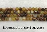 CAA1862 15.5 inches 8mm round banded agate gemstone beads