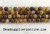 CAA1863 15.5 inches 10mm round banded agate gemstone beads