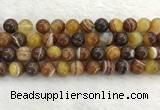 CAA1864 15.5 inches 12mm round banded agate gemstone beads