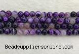 CAA1873 15.5 inches 10mm round banded agate gemstone beads