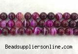 CAA1885 15.5 inches 14mm round banded agate gemstone beads