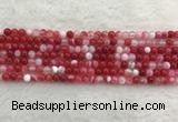 CAA1890 15.5 inches 4mm round banded agate gemstone beads