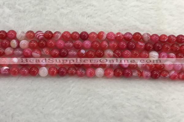 CAA1891 15.5 inches 6mm round banded agate gemstone beads