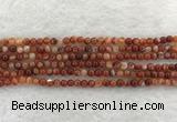 CAA1900 15.5 inches 4mm round banded agate gemstone beads