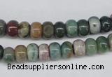 CAA192 15.5 inches 5*8mm rondelle indian agate beads wholesale