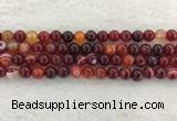 CAA1922 15.5 inches 8mm round banded agate gemstone beads