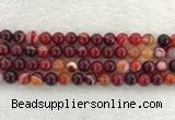 CAA1923 15.5 inches 10mm round banded agate gemstone beads