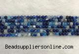 CAA1930 15.5 inches 4mm round banded agate gemstone beads