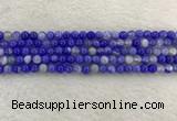 CAA1940 15.5 inches 4mm round banded agate gemstone beads