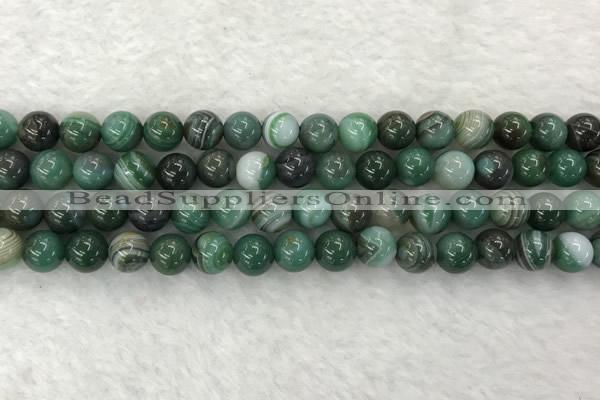 CAA1992 15.5 inches 8mm round banded agate gemstone beads