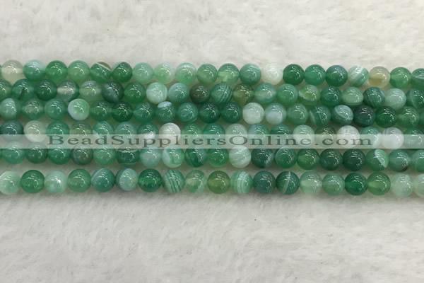 CAA2001 15.5 inches 6mm round banded agate gemstone beads