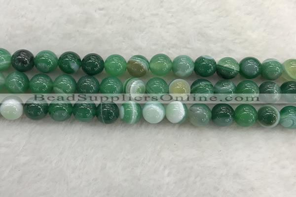 CAA2003 15.5 inches 10mm round banded agate gemstone beads