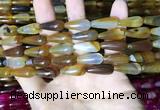 CAA2051 15.5 inches 8*20mm teardrop agate beads wholesale