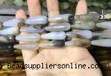 CAA2062 15.5 inches 10*30mm teardrop agate beads wholesale