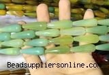 CAA2068 15.5 inches 10*30mm teardrop agate beads wholesale