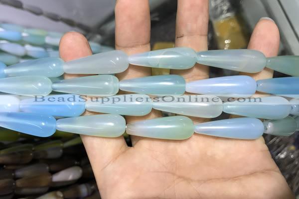 CAA2075 15.5 inches 10*30mm teardrop agate beads wholesale