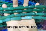 CAA2080 15.5 inches 10*30mm teardrop agate beads wholesale