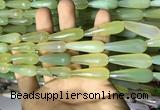 CAA2103 15.5 inches 10*30mm faceted teardrop agate beads