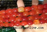 CAA2118 15.5 inches 10*14mm drum agate beads wholesale