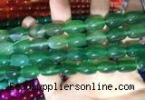 CAA2125 15.5 inches 10*14mm drum agate beads wholesale