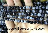 CAA2198 15.5 inches 6mm faceted round banded agate beads