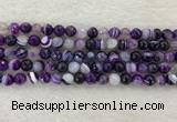 CAA2213 15.5 inches 8mm faceted round banded agate beads