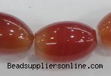 CAA223 15.5 inches 18*28mm rice red agate gemstone beads