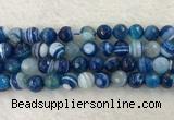 CAA2261 15.5 inches 14mm faceted round banded agate beads