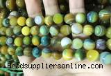 CAA2273 15.5 inches 10mm faceted round banded agate beads