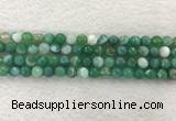 CAA2279 15.5 inches 8mm faceted round banded agate beads