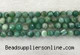 CAA2280 15.5 inches 10mm faceted round banded agate beads