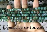 CAA2285 15.5 inches 4mm faceted round banded agate beads