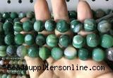 CAA2290 15.5 inches 14mm faceted round banded agate beads