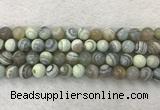 CAA2319 15.5 inches 10mm round banded agate gemstone beads