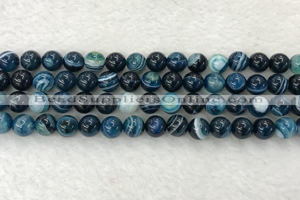 CAA2325 15.5 inches 10mm round banded agate gemstone beads