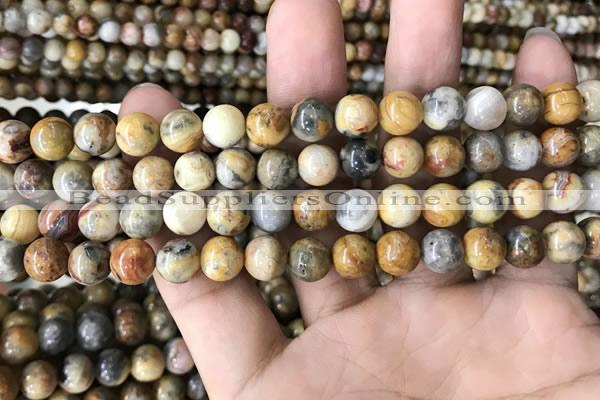 CAA2350 15.5 inches 8mm round crazy lace agate beads wholesale